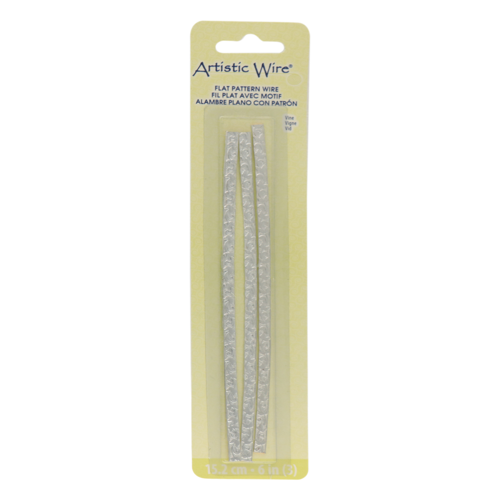 artistic wire 3 flat pattern wire - silver plated vine 156x5mm | 1pc