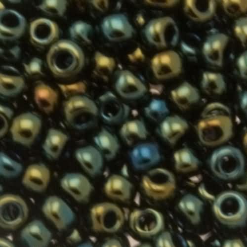 saatperlen toho 6/0 metallic iris green/brown (84) | 10gr