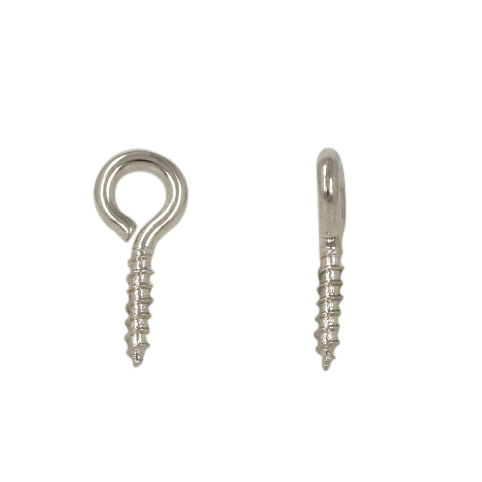 öse für modelliermasse rhodium versilbert 12mm | 72st