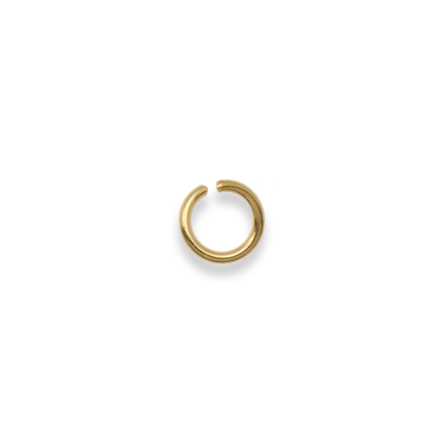 gold plated open jump ring 5mm - wire 0,8mm | 150pc