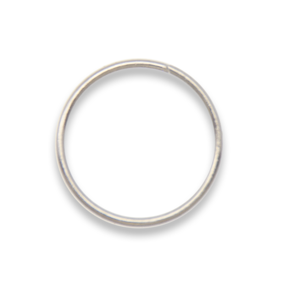 rhodium silver plated split ring 12mm | 72pc