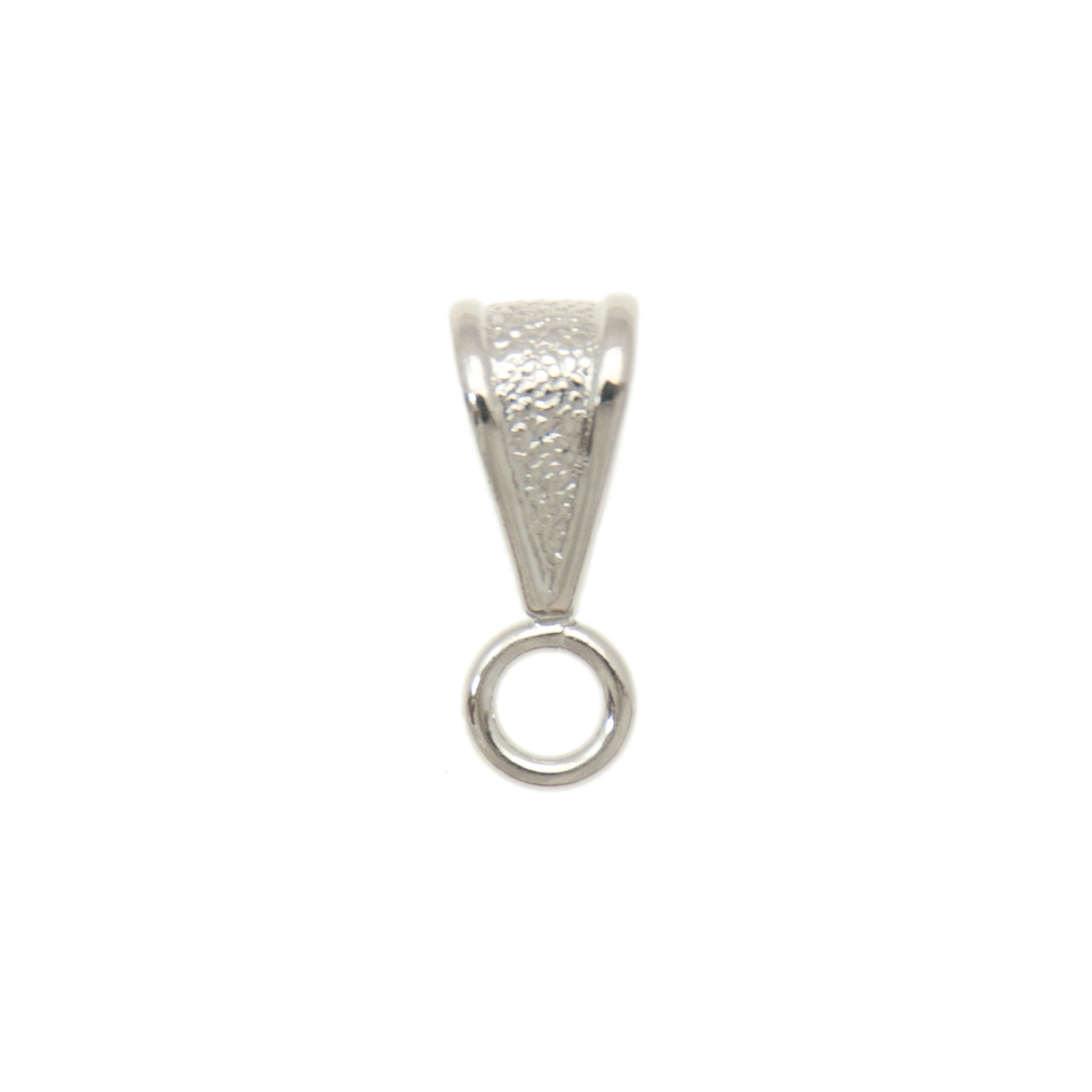 rhodium silver plated bail 14x5mm | 4pc