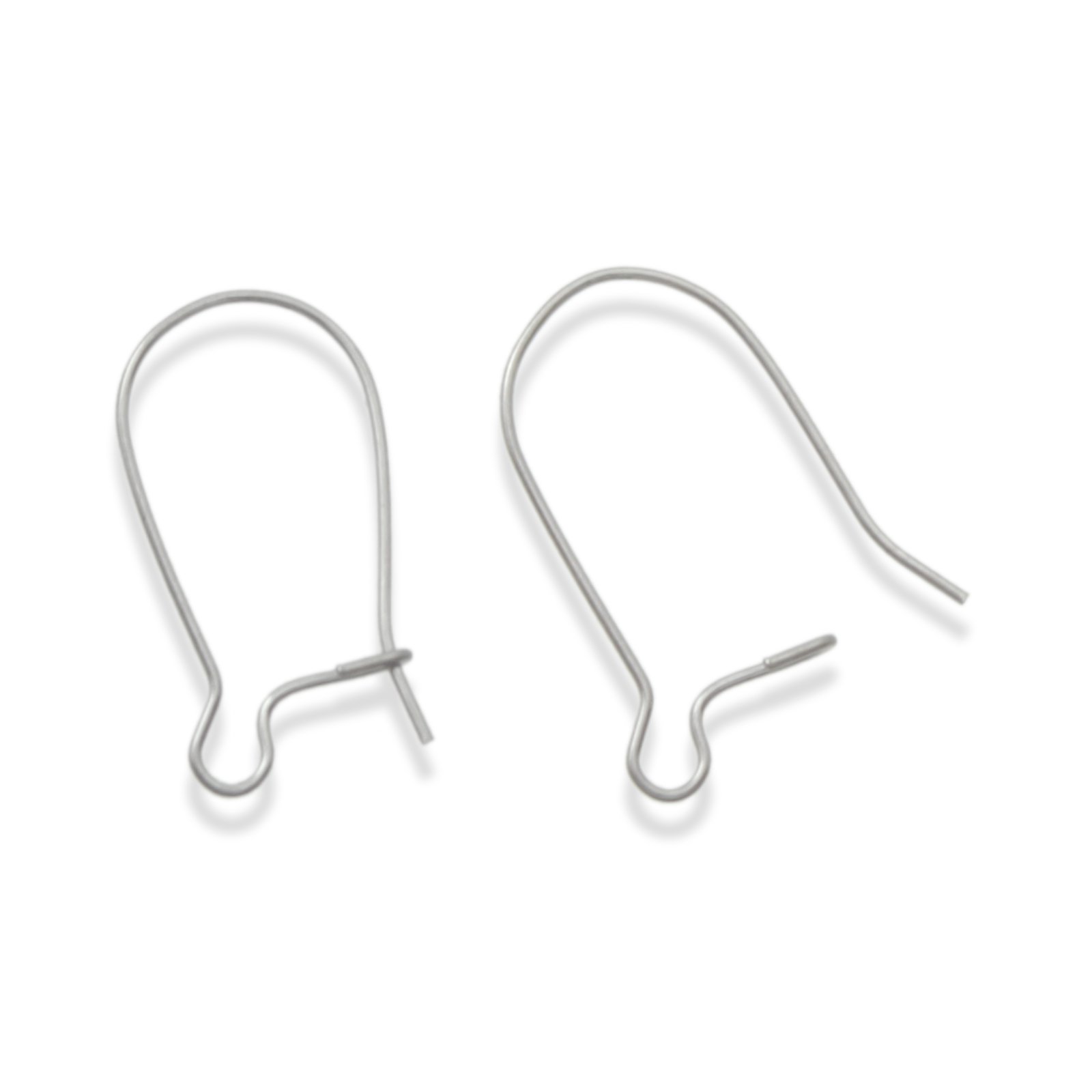 rhodium silver plated kidney earwire 18mm | 36pc