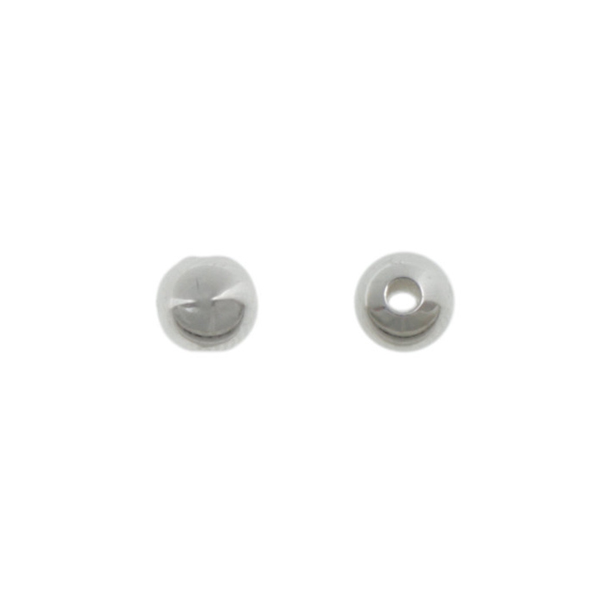silver plated spacer round bead 4mm | 72pc