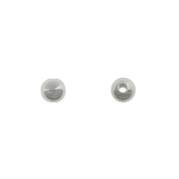 silver plated spacer round bead 2,4mm | 144pc