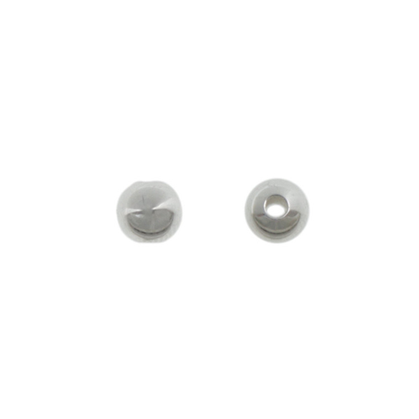 silver plated spacer round bead 3mm | 144pc