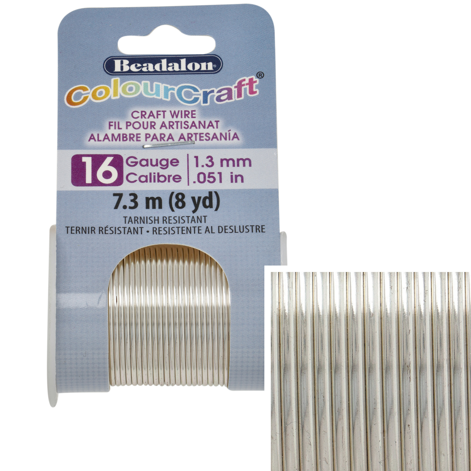 Beadalon ColourCraft Bobine De Fil En Laiton Clair Calibre 16 1,30 Mm 7,3 M 8 M