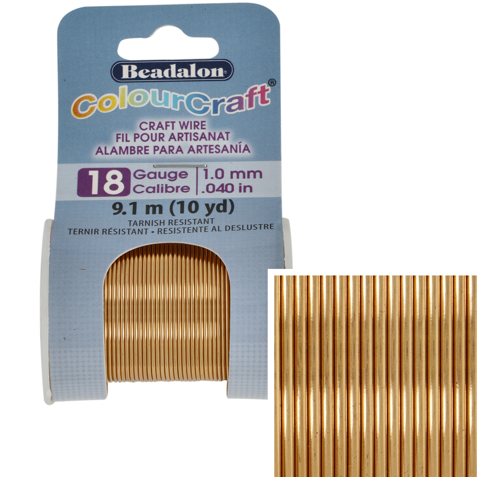 brass colourcraft - diameter 1mm - 9,1mt spool | 1pc
