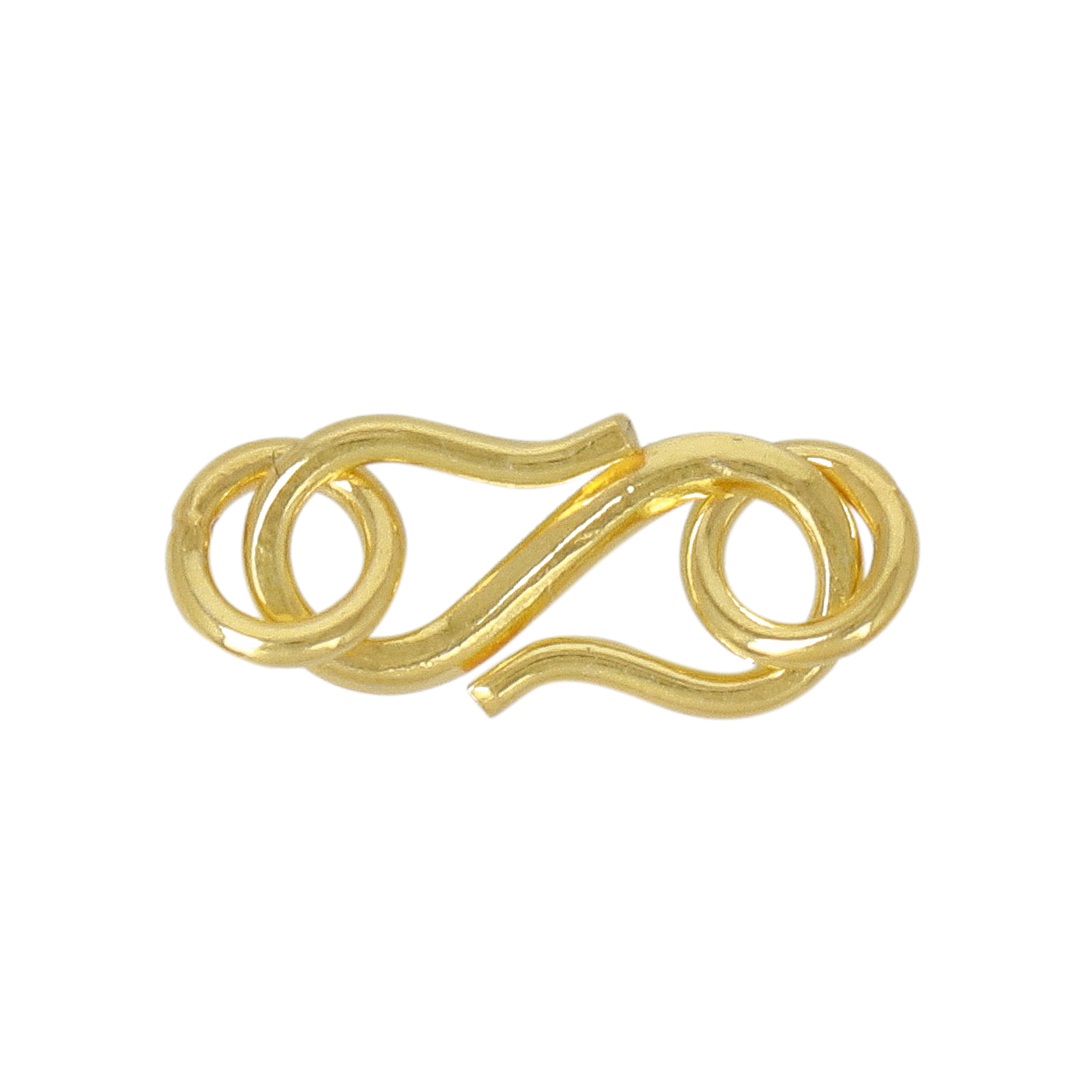antique sterling gold s-hook dorata 18mm | 1pc