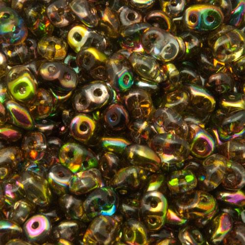 superduo seed beads 5x2,5mm - magic line yellow/brown | 10gr