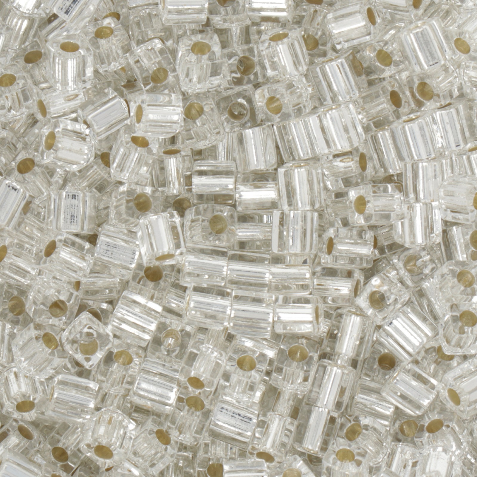 miyuki square beads silver-lined crystal (001) 4mm | 10gr
