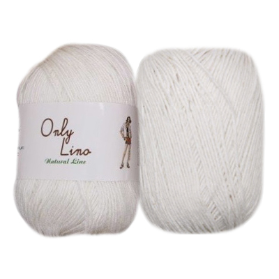 miss tricot filati only lino white (1) - 50gr (110mt) | 1pc