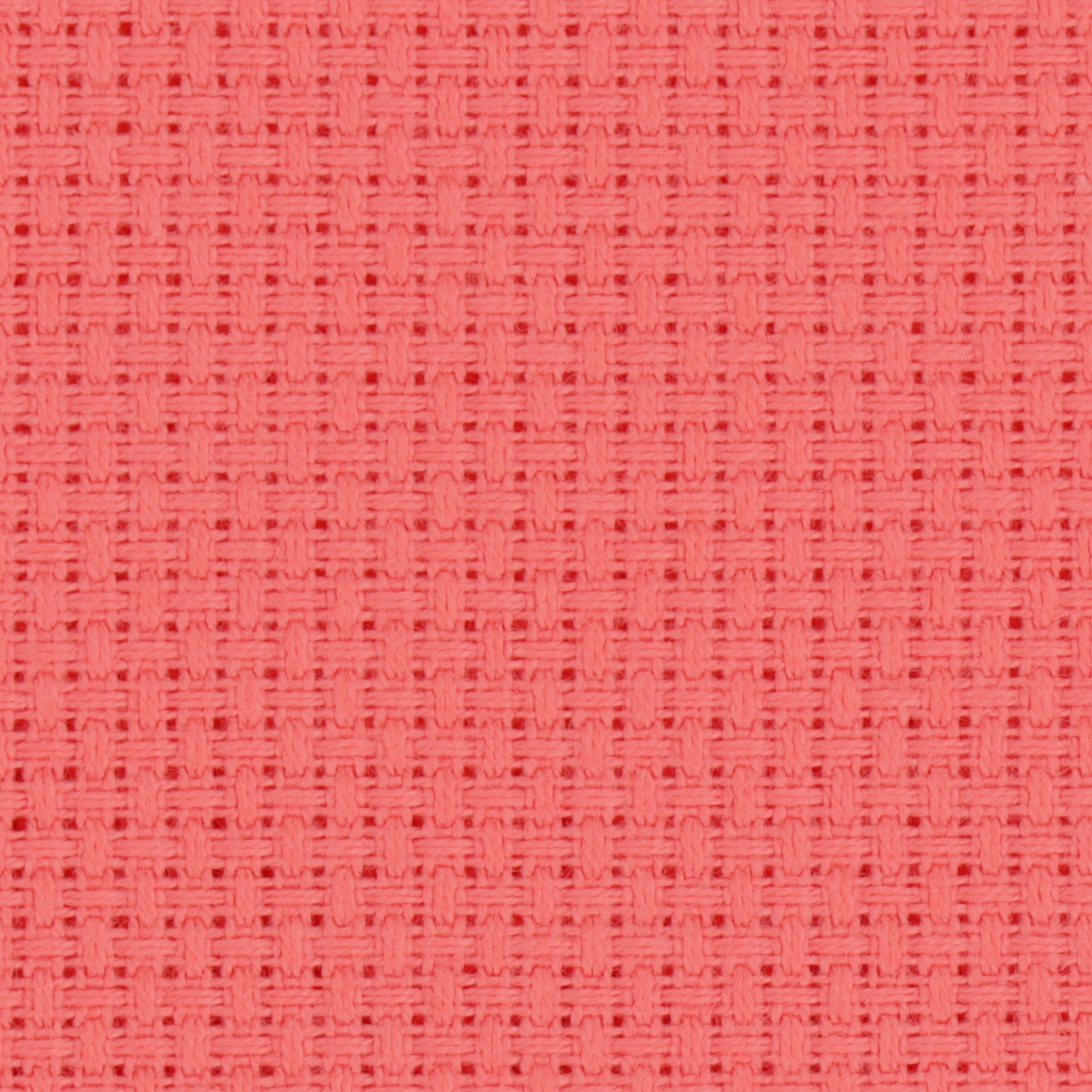 needlework fabrics aida zweigart 5.4 pts/cm (14ct) coral by meter | 55x50cm