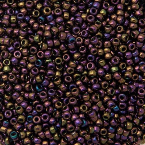 rocaille toho seed beads 15/0 metallic iris purple (85) | 10gr