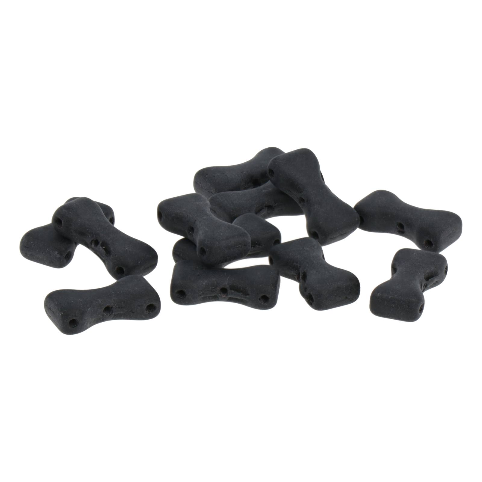 bow tie beads jet matte 12x6mm | 10gr