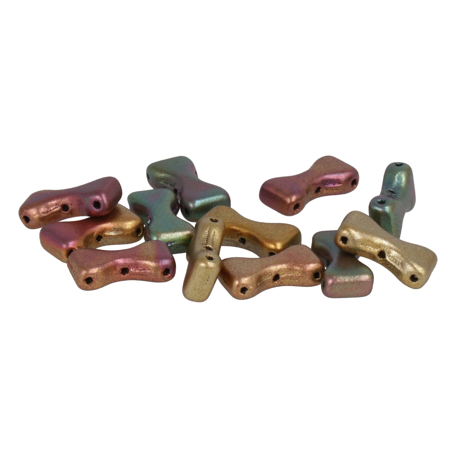 bow tie beads crystal violet rainbow 12x6mm | 10gr