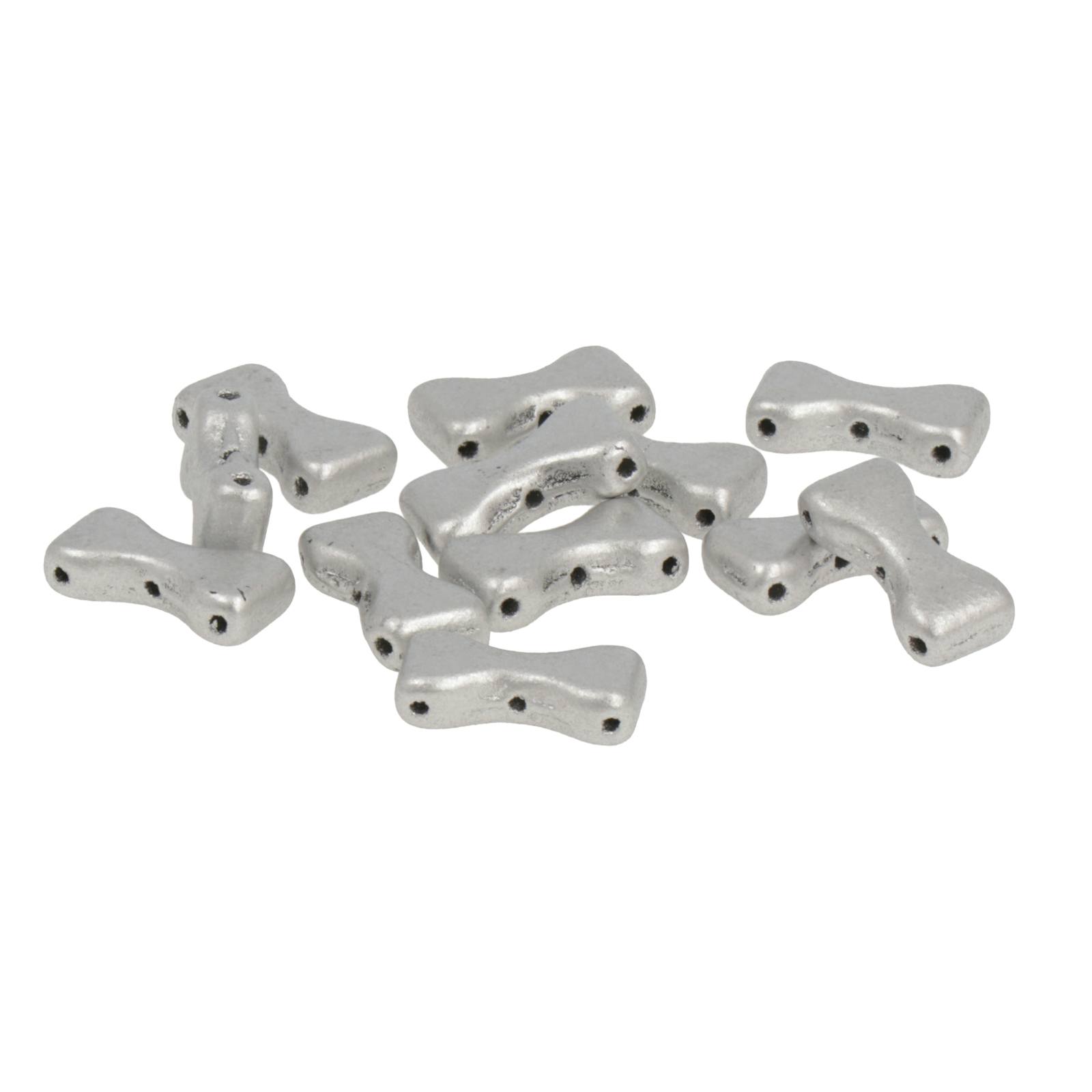 bow tie beads crystal aluminum 12x6mm | 10gr