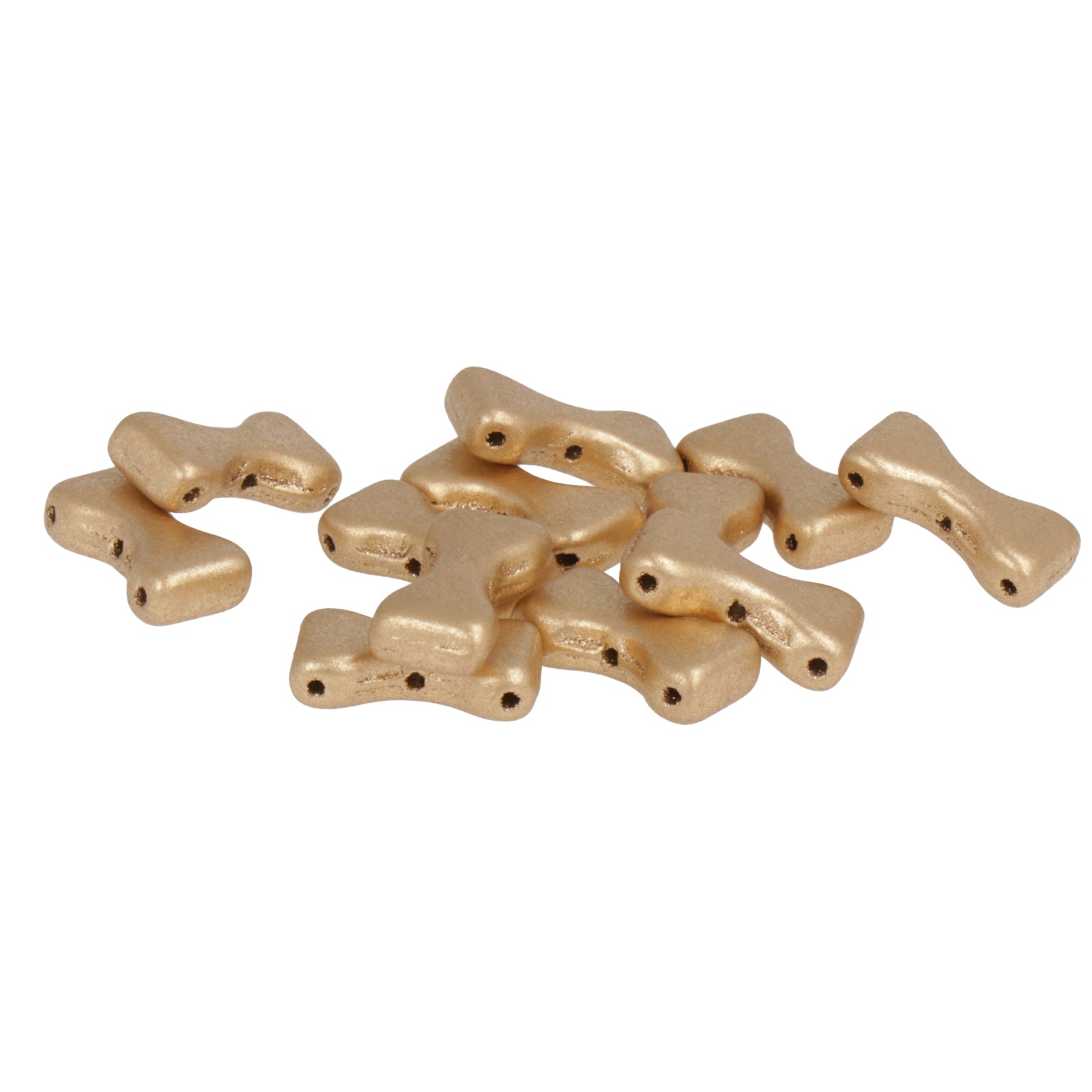 bow tie glasperlen crystal bronze pale gold 12x6mm | 10gr