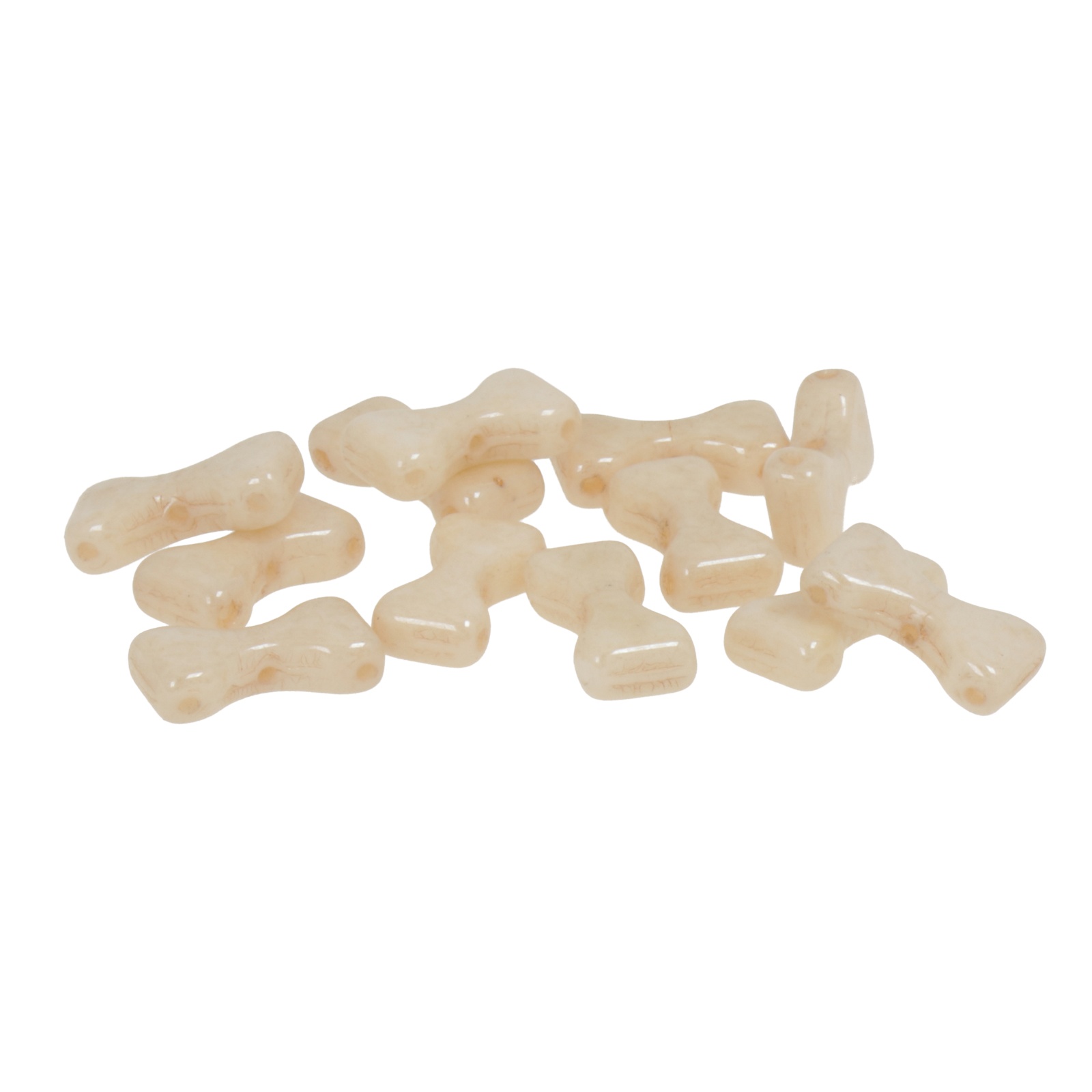 bow tie glasperlen opaque luster champagne 12x6mm | 10gr