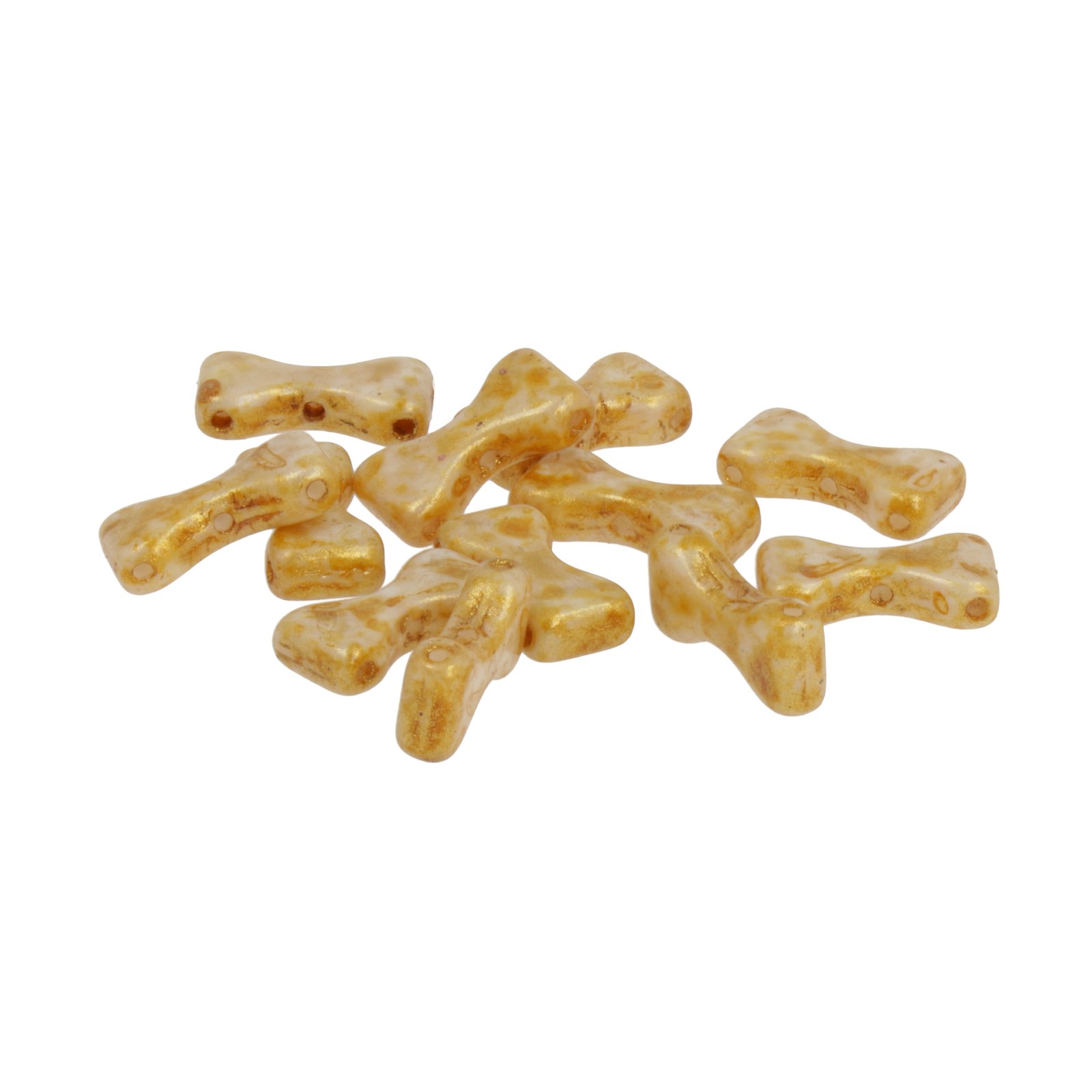 bow tie glasperlen opaque curry spotted 12x6mm | 10gr