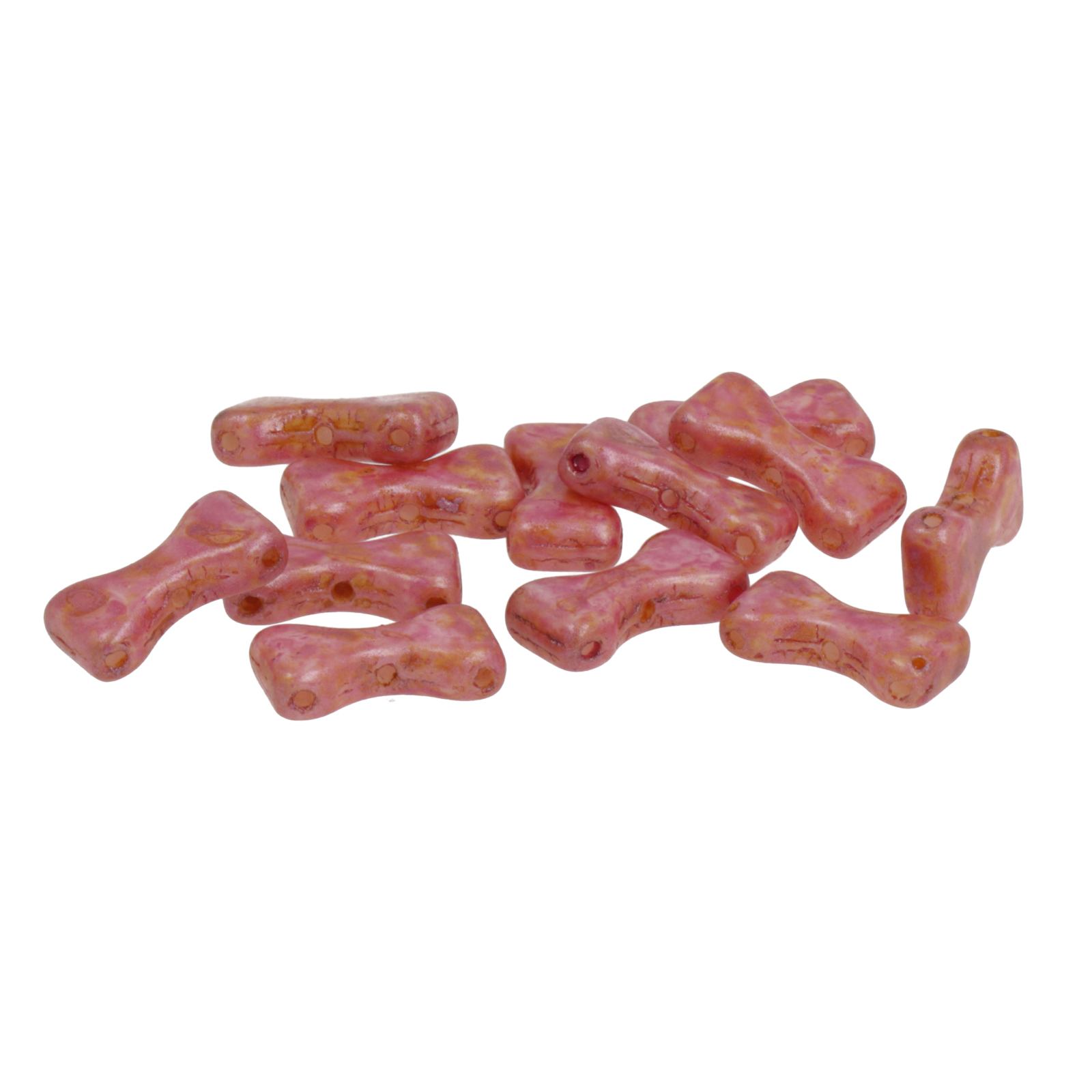 bow tie glasperlen opaque chilli spotted 12x6mm | 10gr