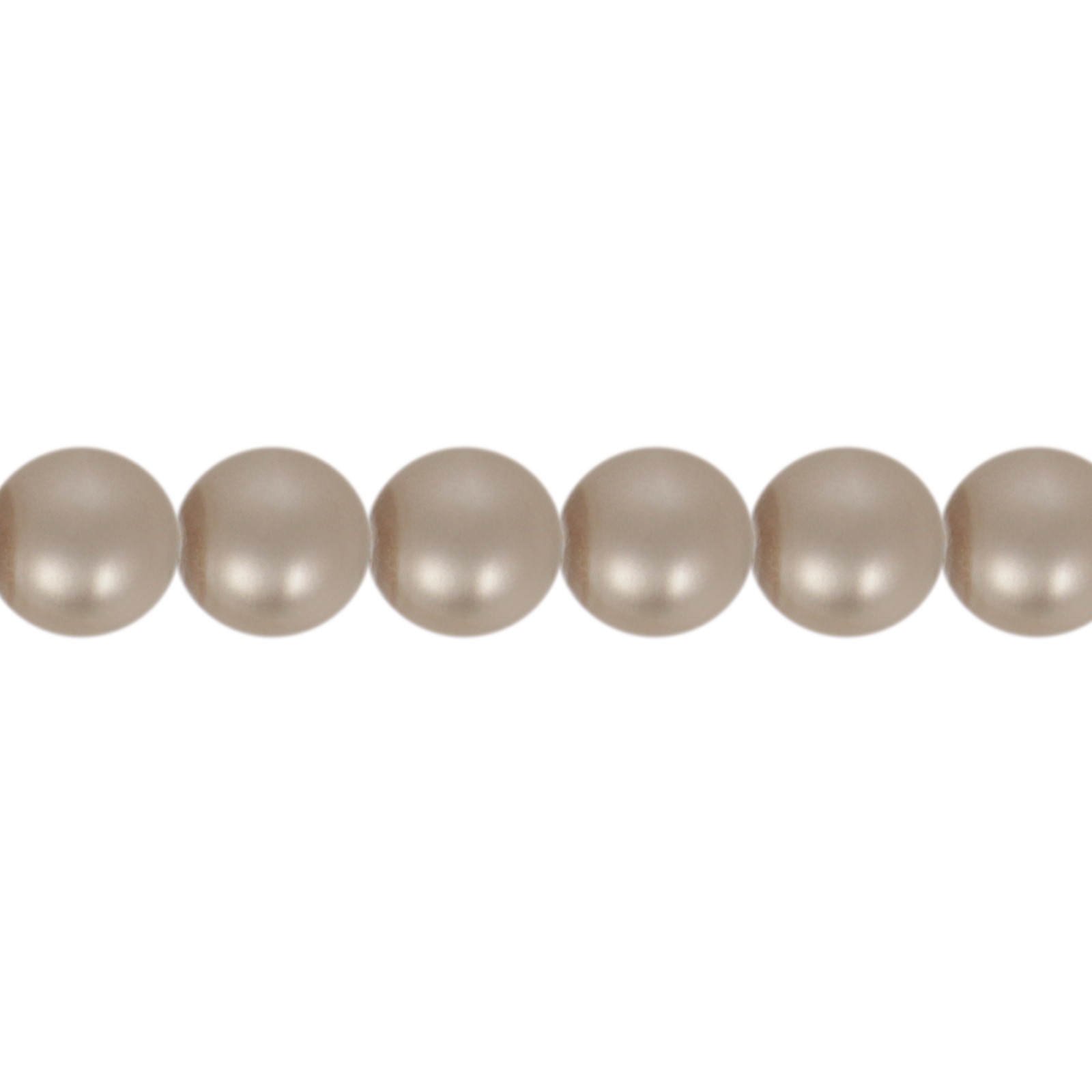 böhmische glas perlmutt rundperlen matte light bronze 6mm | 75st