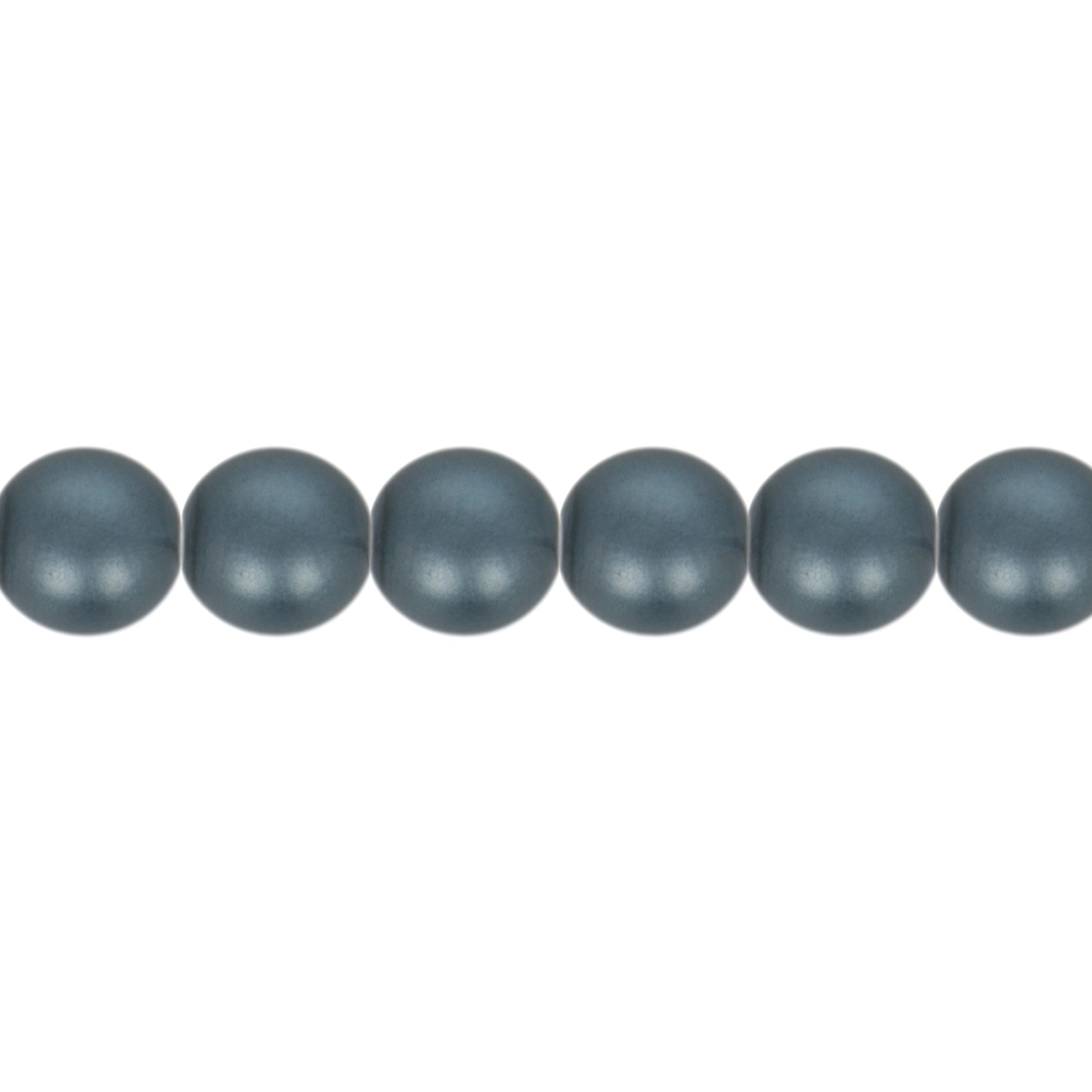 czech glass pearl beads - matte petrol round 6mm | 75pc