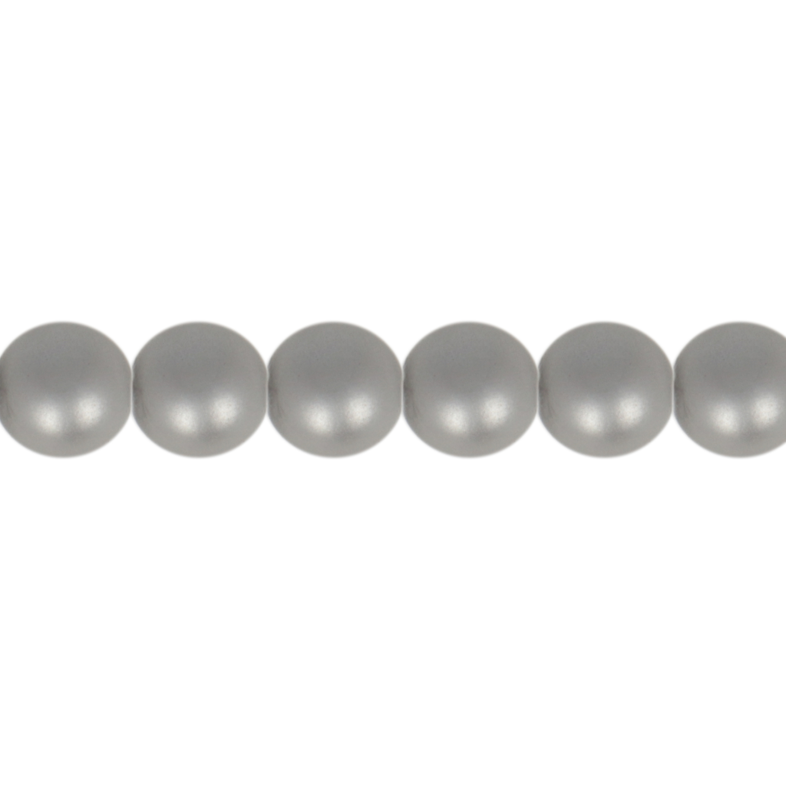 böhmische glas perlmutt rundperlen matte silver 6mm | 75st