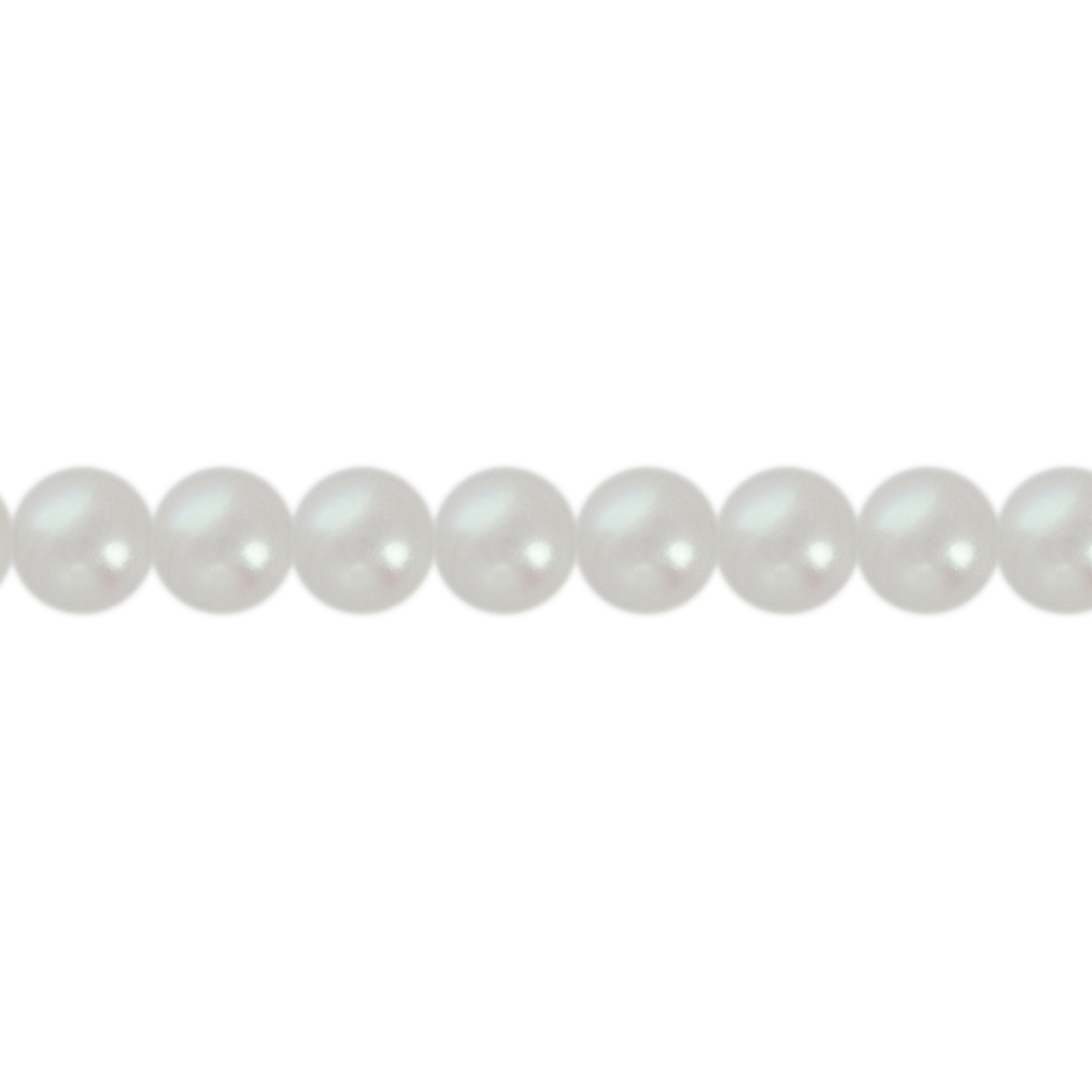 czech glass pearl beads - iridiscent white round 4mm | 100pc