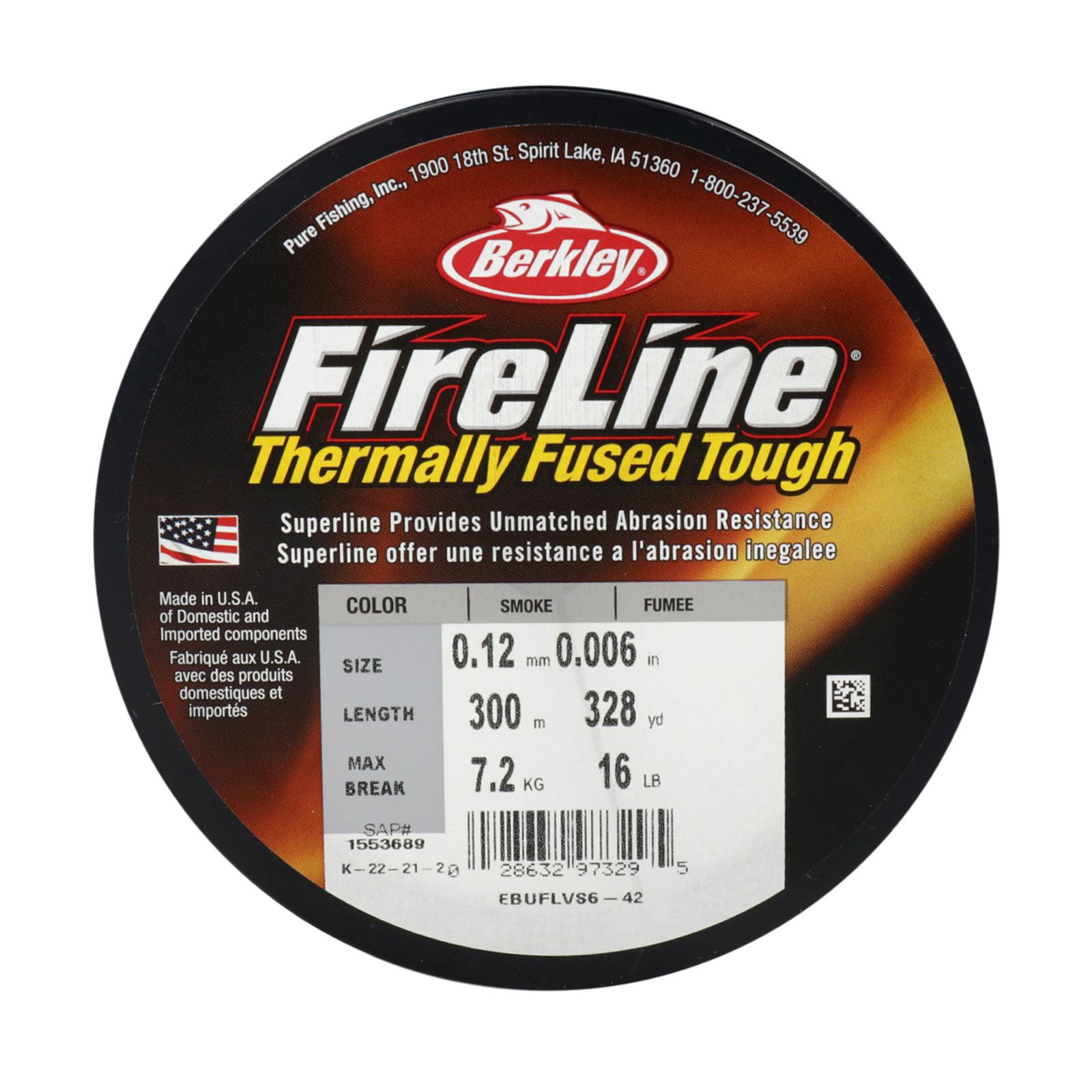 smoke grey fireline beading thread - size 0,12mm - 300mt spool | 1pc