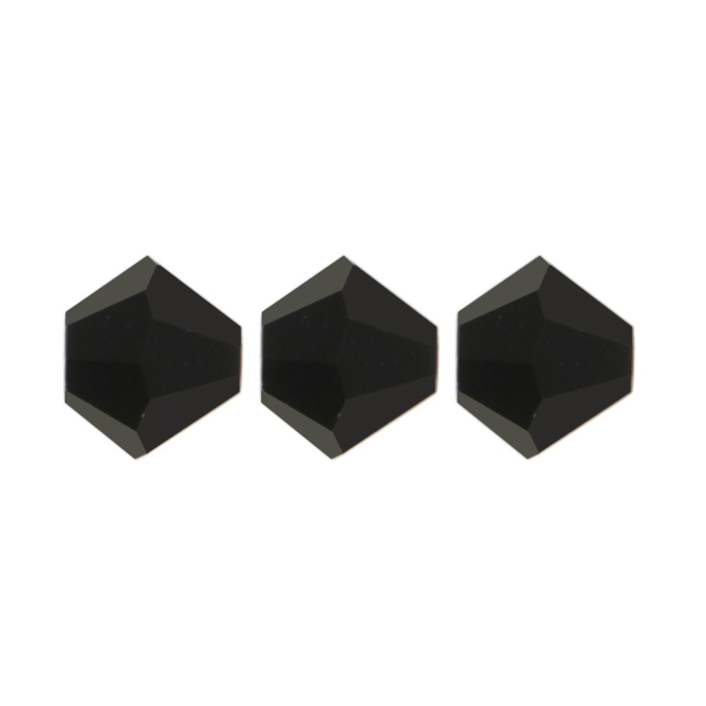 bicone preciosa jet 4mm | 40pc