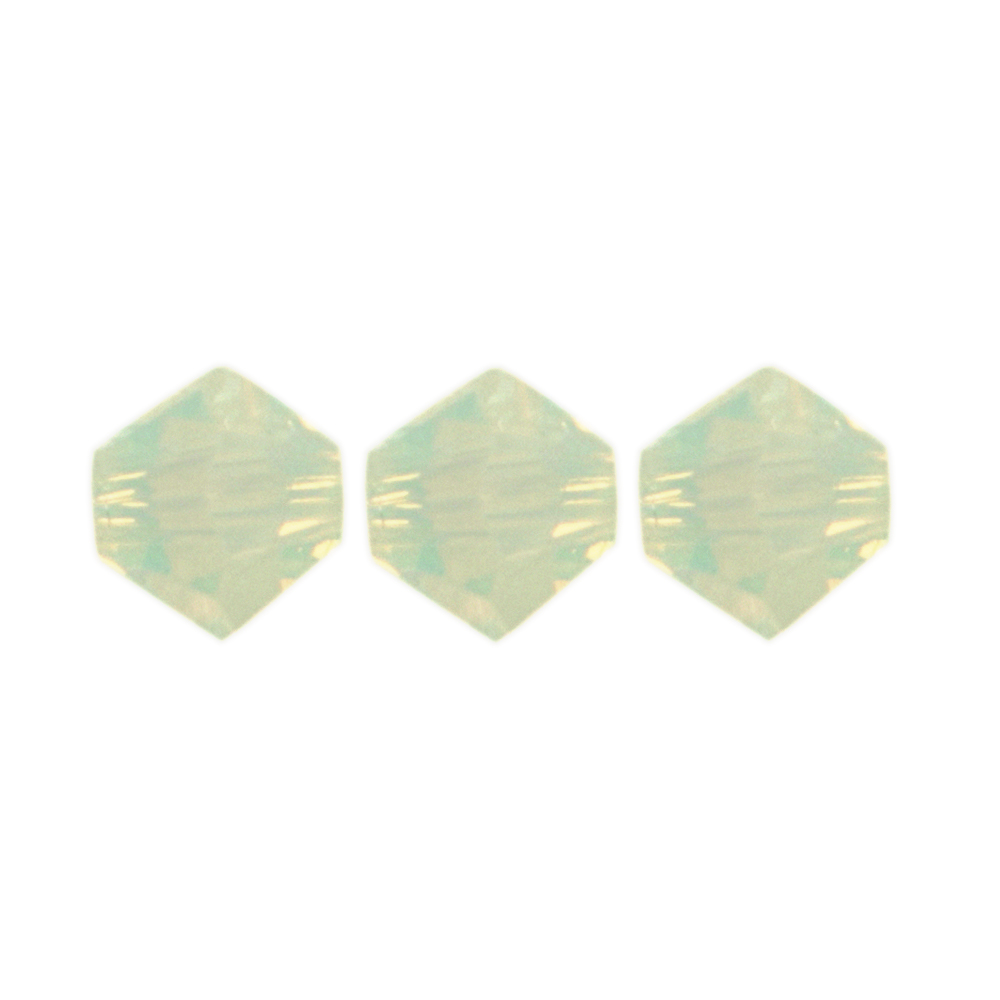 bicone preciosa chrysolite opal 4mm | 40pc