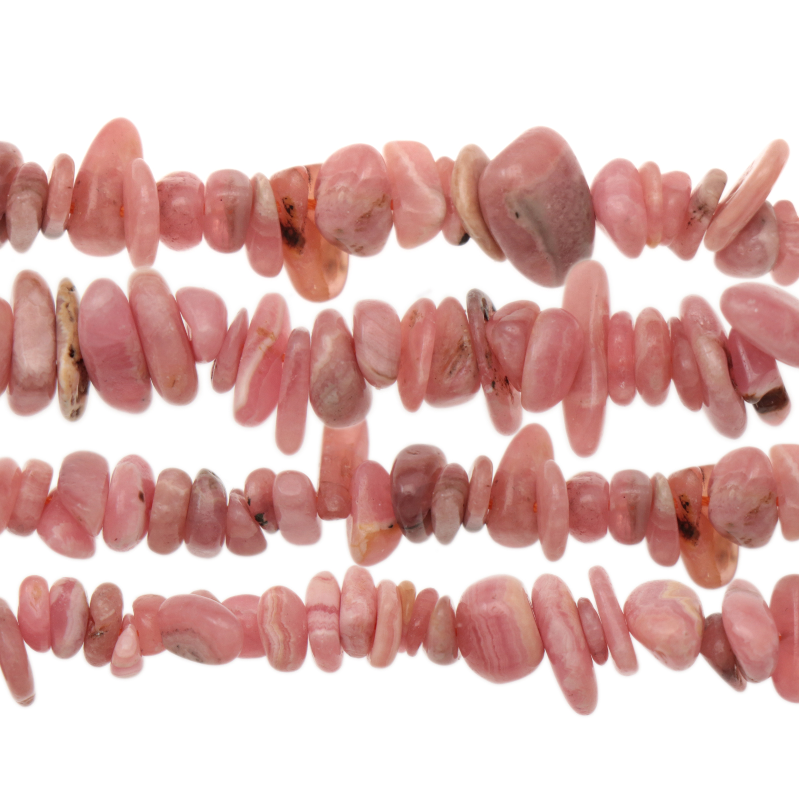 rhodochrosite chips 5-10mm | 32-inch strand approx.