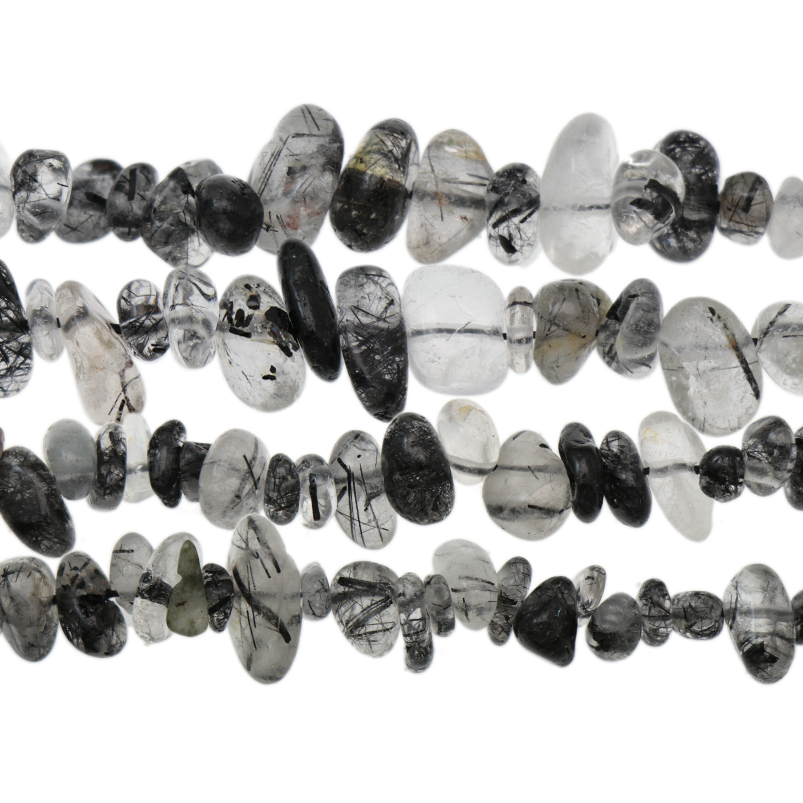 blacktormalinated chips 5-10mm | 32-inch strand approx.
