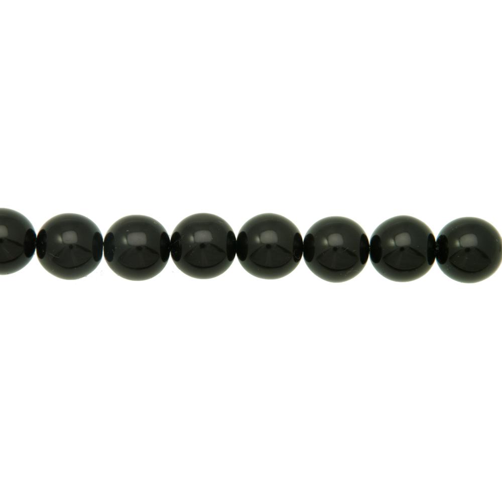 czech glass pearl beads - black 4mm | 120pc
