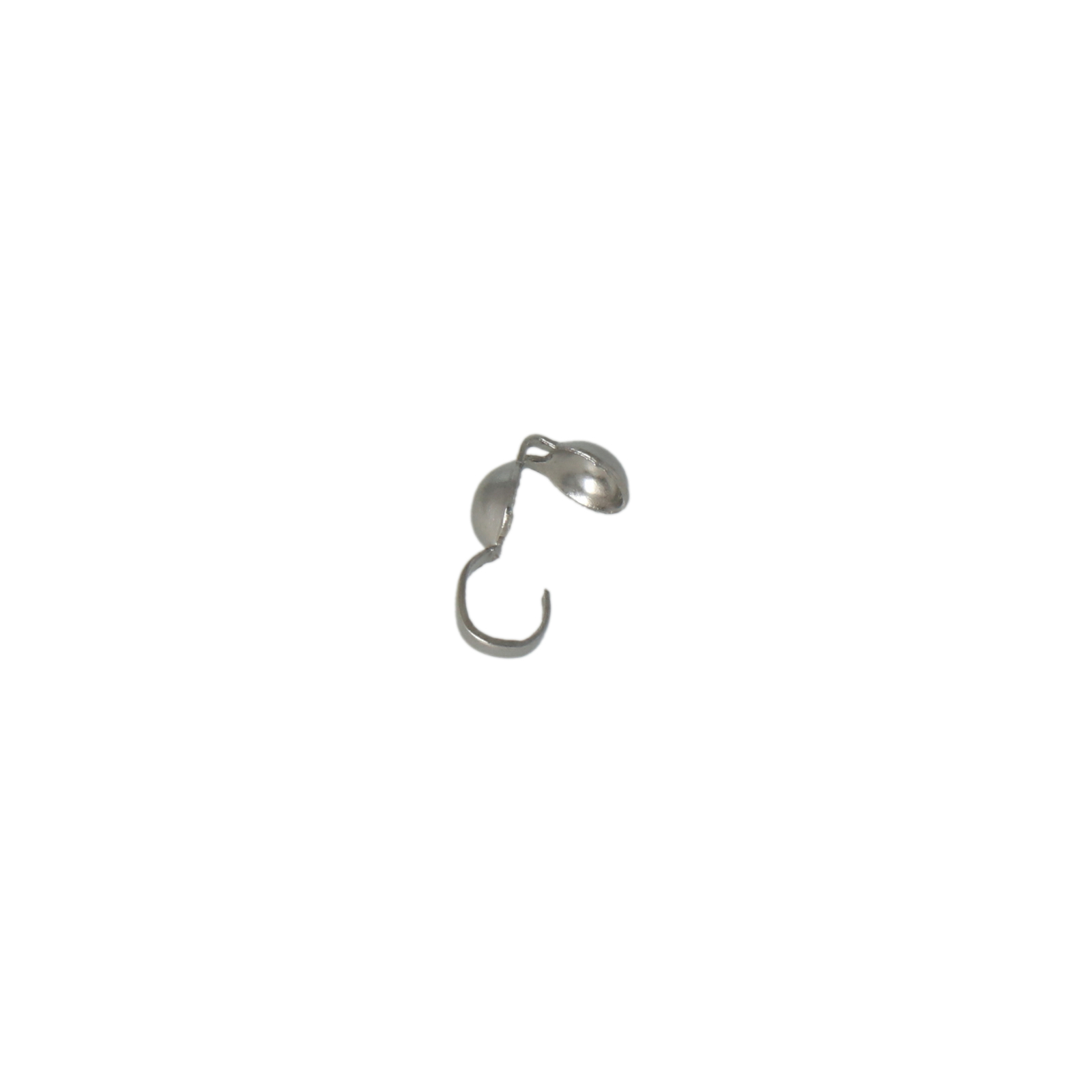 stainless stell clamshell bead tip 3mm with small hole | 50pc