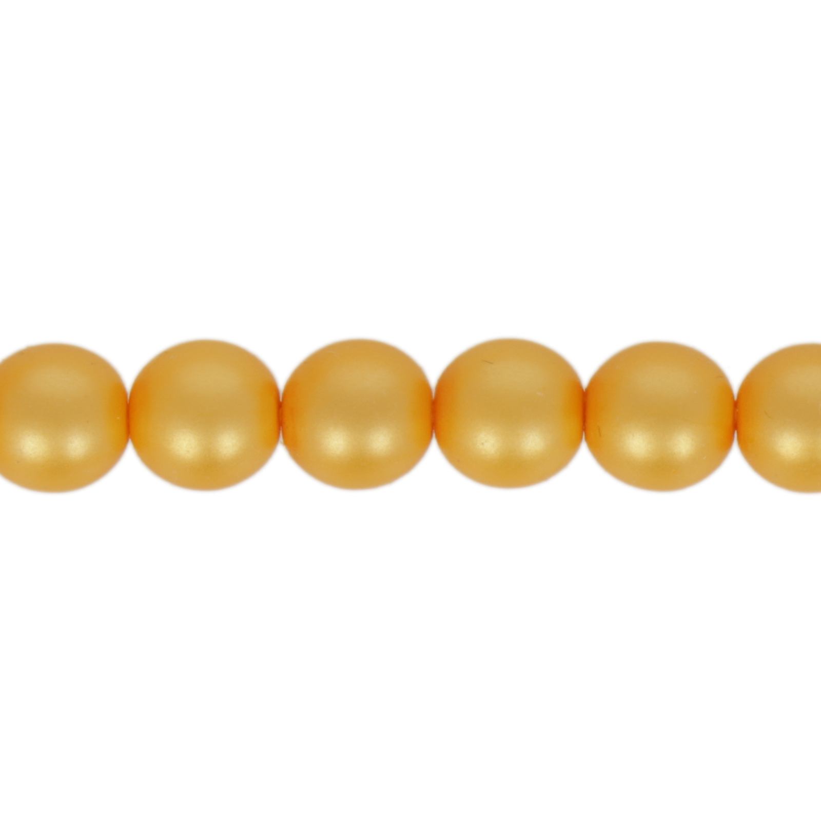 böhmische glas perlmutt rundperlen matte light gold 6mm | 75st