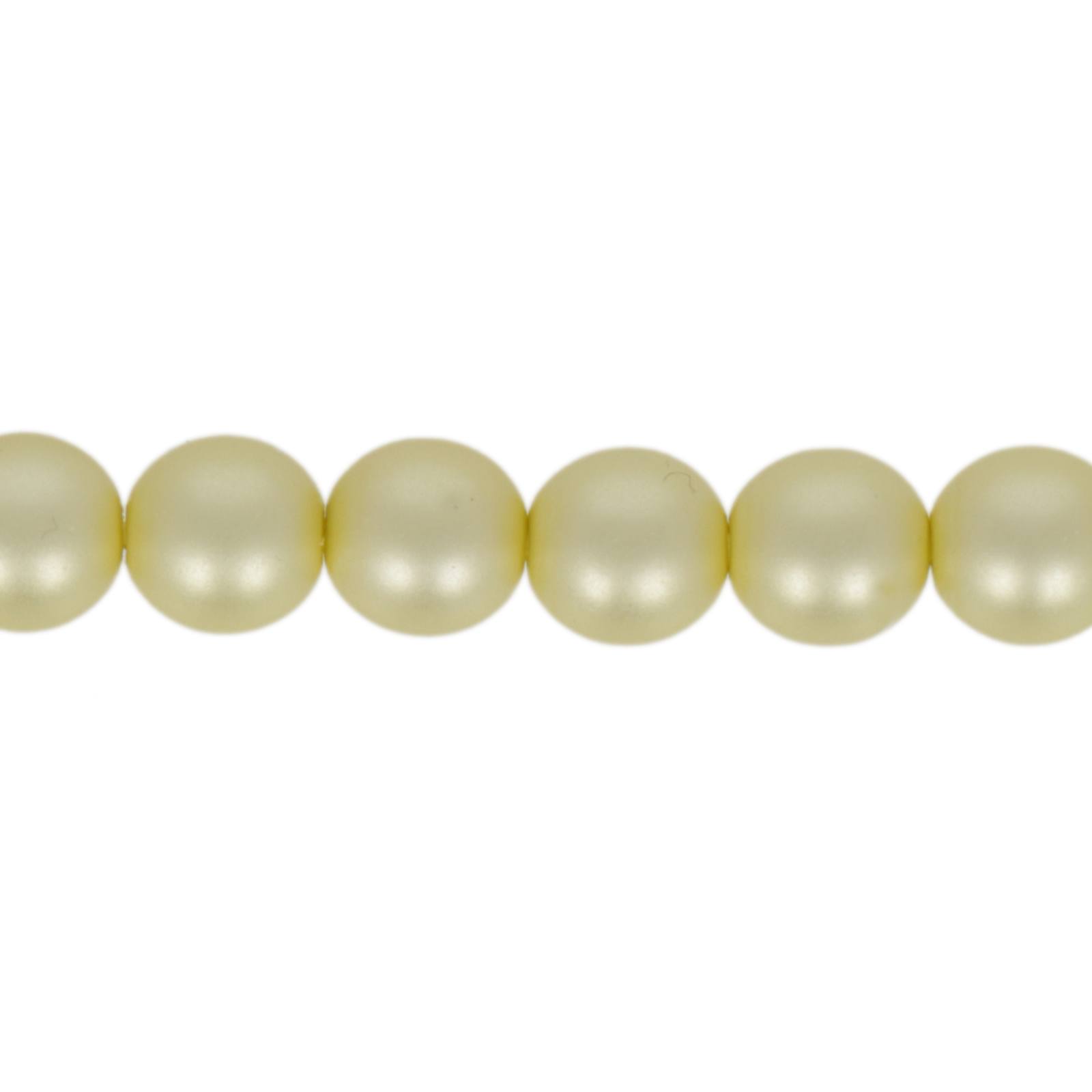 czech glass pearl beads - matte lime round 6mm | 75pc