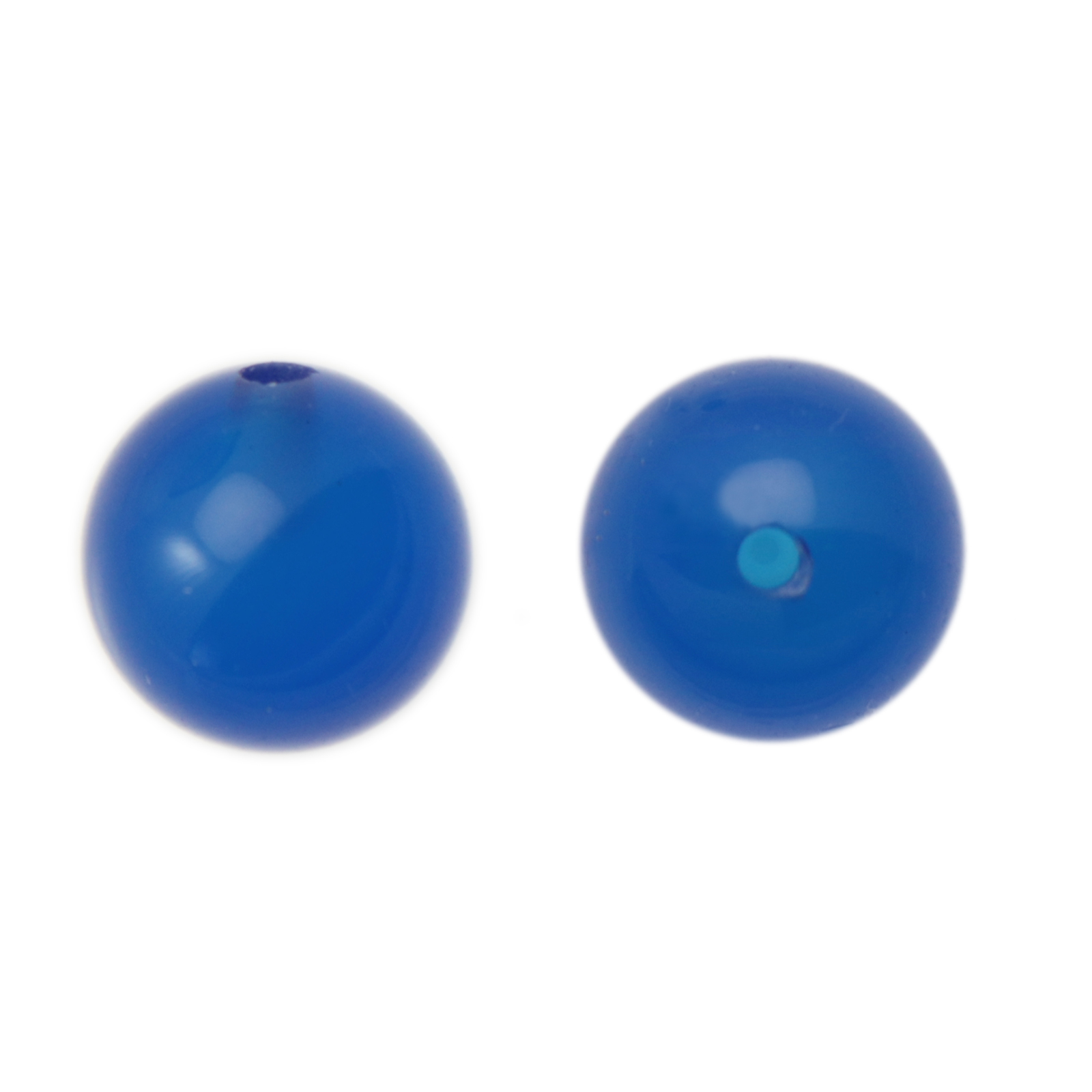 blue onyx half-drilled smooth round 8mm | 4pc