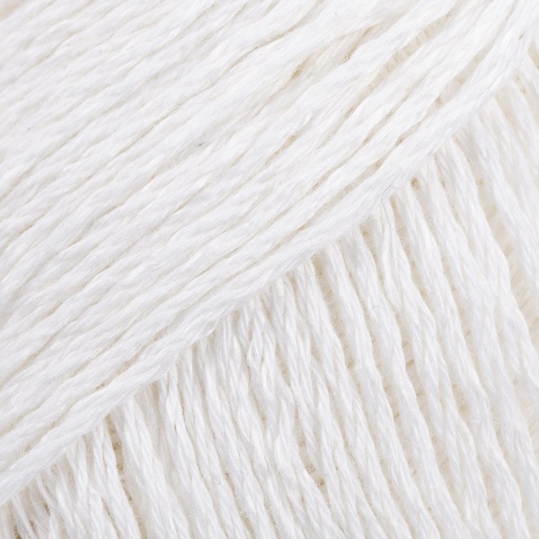 drops bomull-lin uni white (01) - 50gr (85mt) | 1pc