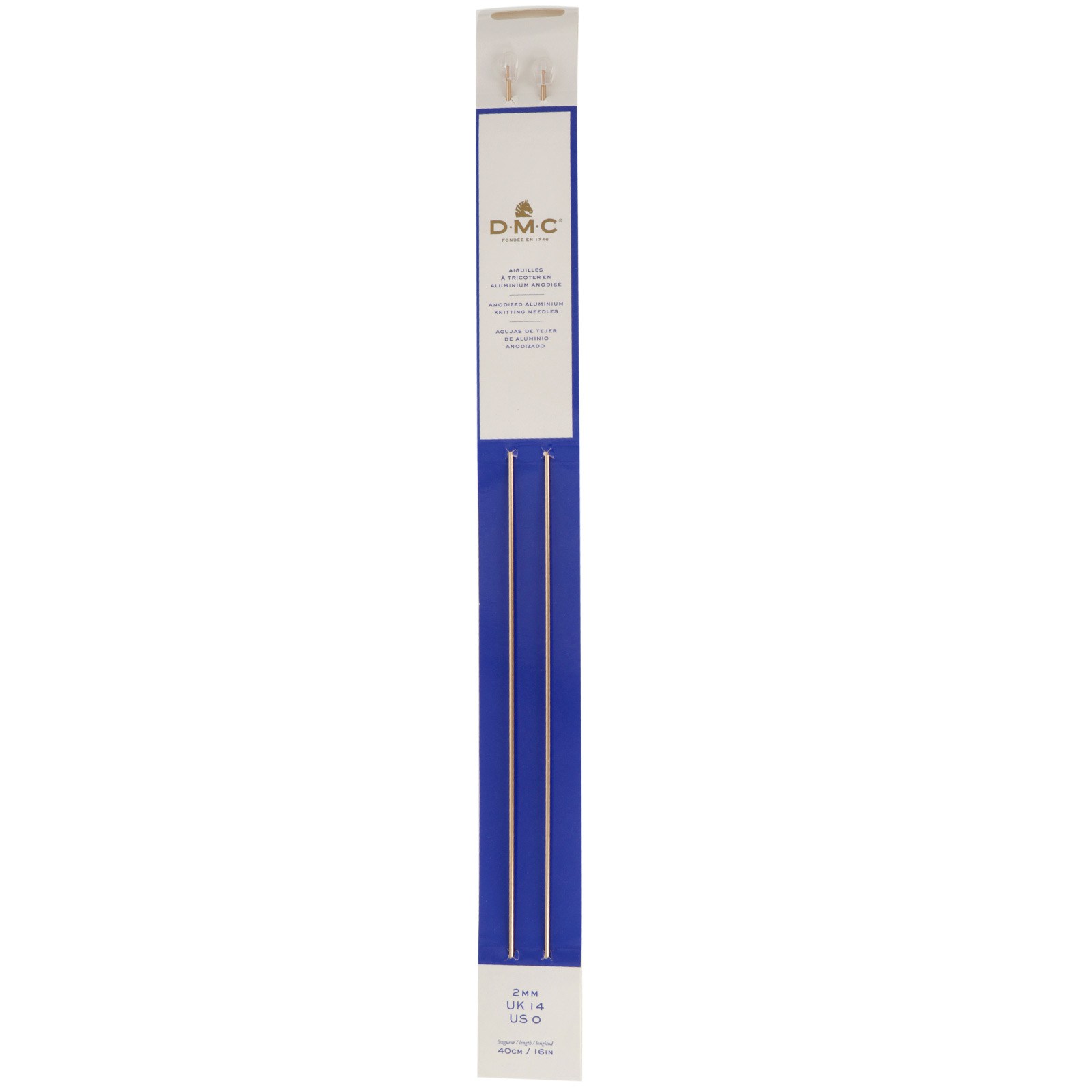 single pointed needles dmc rose gold 40cm - 2,00mm | 1pc