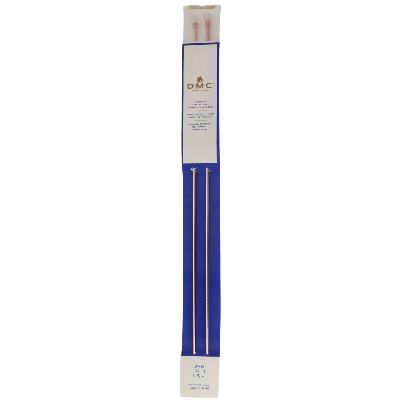 single pointed needles dmc rose gold 40cm - 3,00mm | 1pc