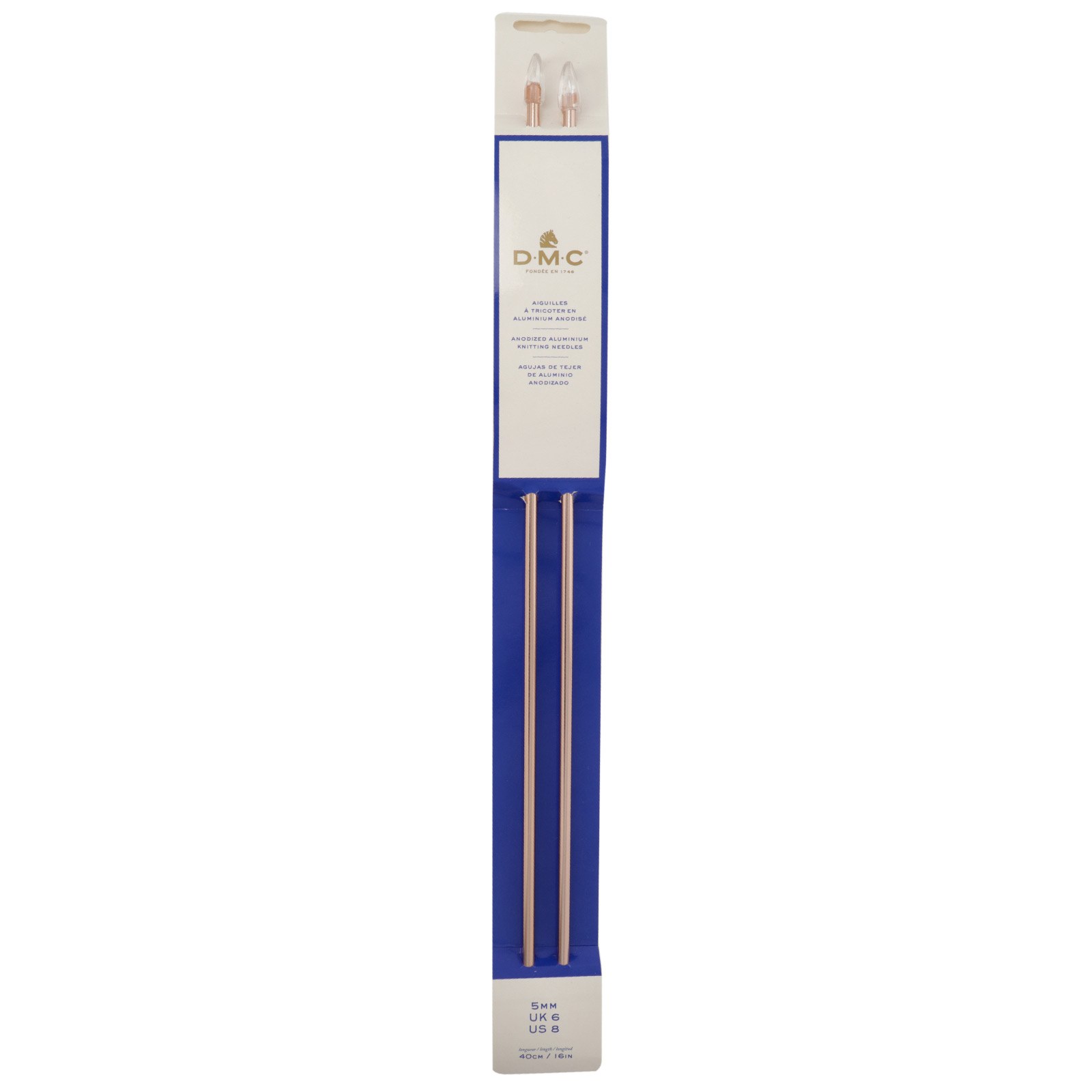 single pointed needles dmc rose gold 40cm - 5,00mm | 1pc