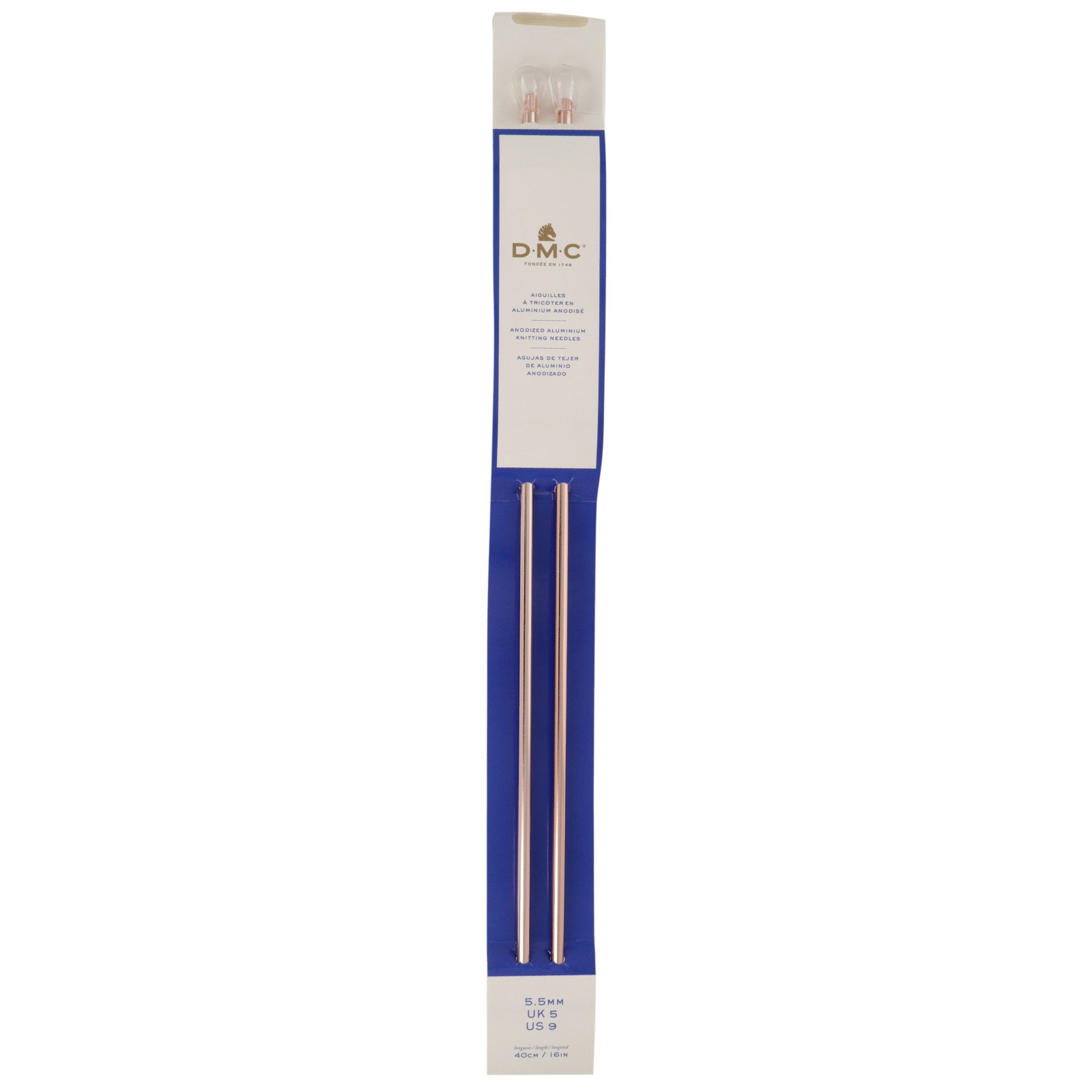 single pointed needles dmc rose gold 40cm - 5,5mm | 1pc
