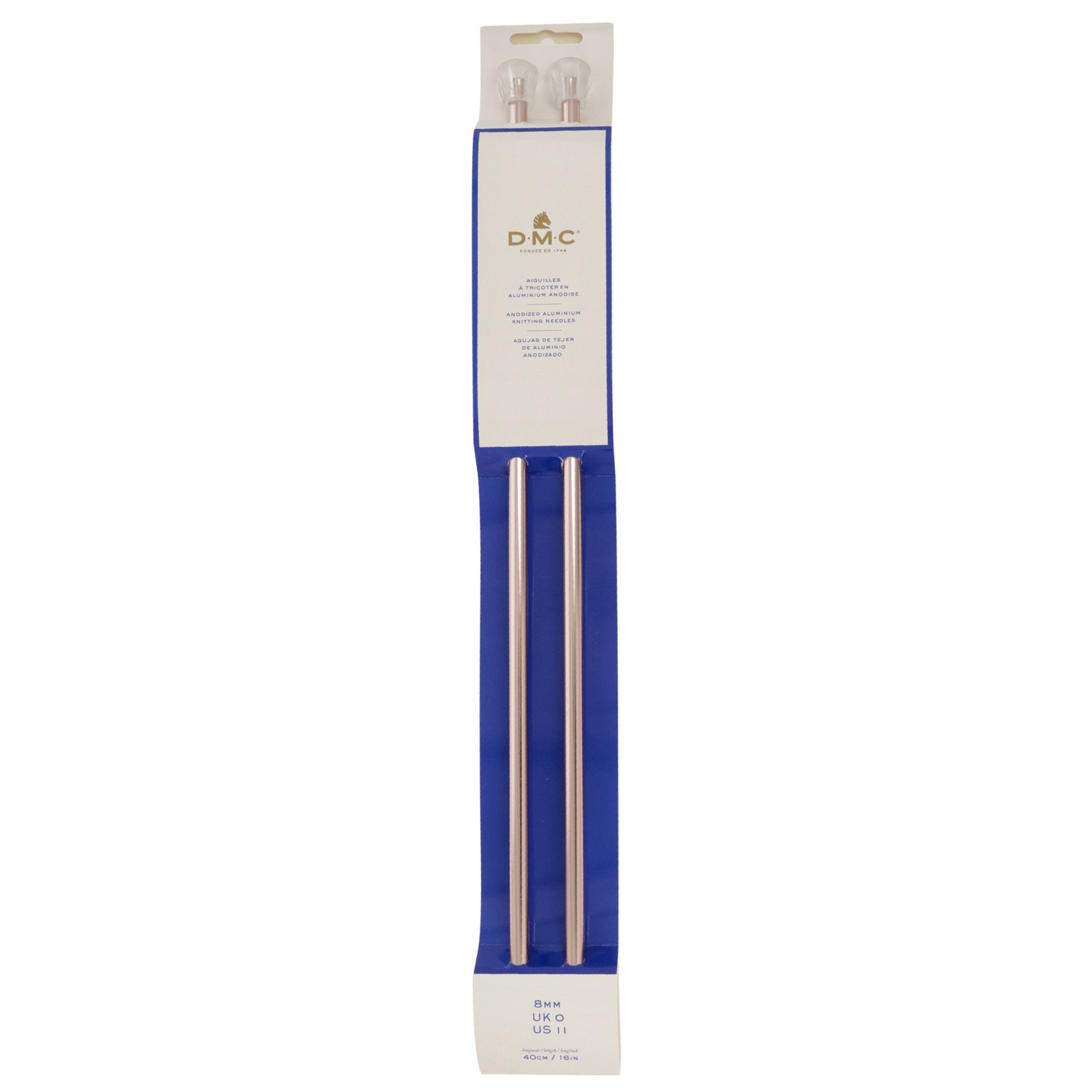single pointed needles dmc rose gold 40cm - 8,00mm | 1pc