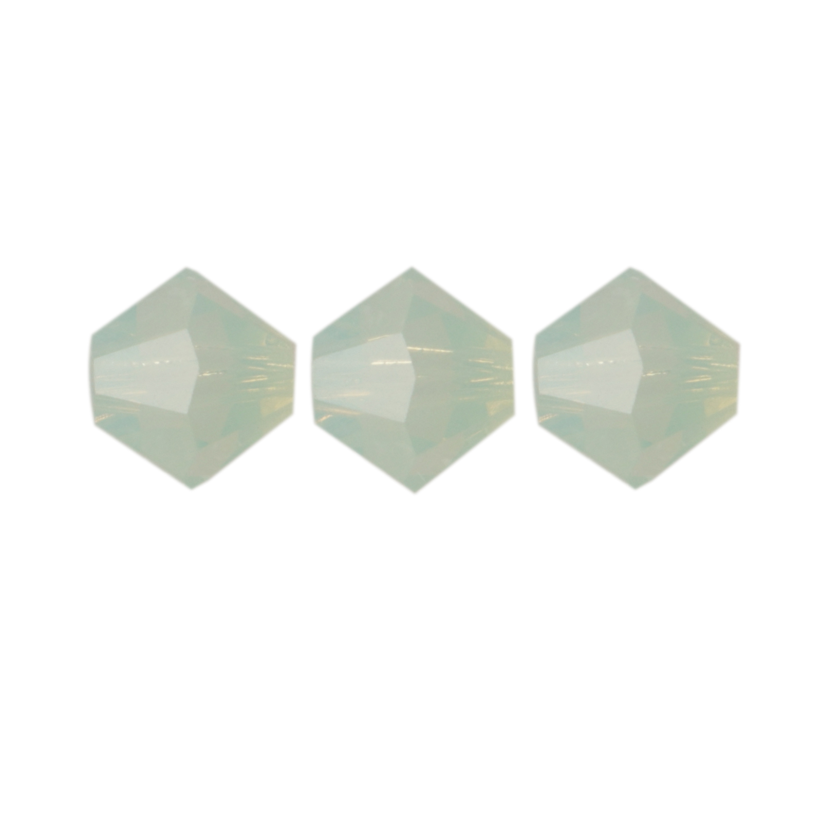 bicone preciosa chrysolite opal 6mm | 24pc