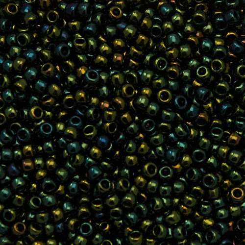 rocaille toho seed beads takumi 11/0 metallic iris green/brown (84) | 10gr