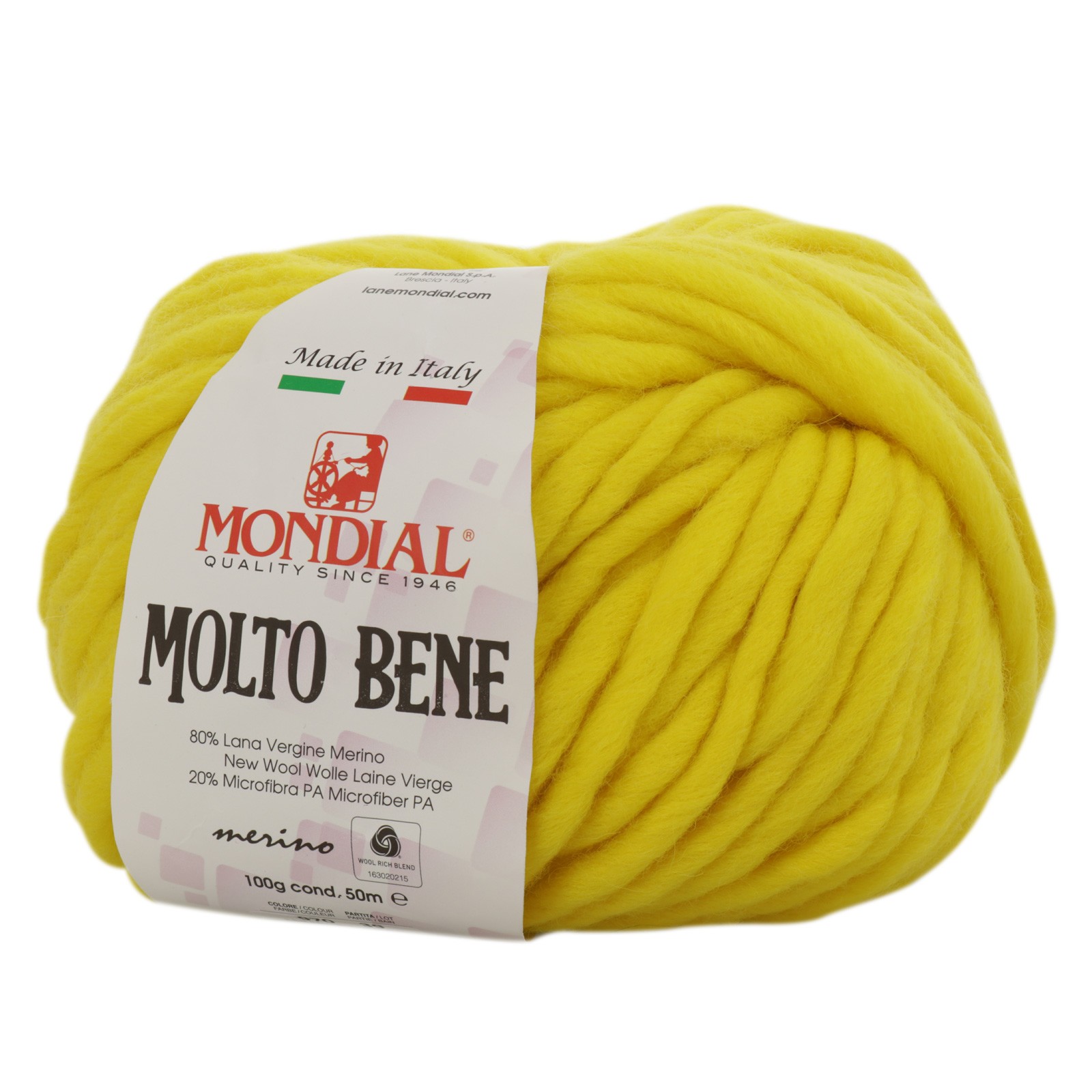 molto bene mondial - neon yellow (970) - 100gr (50mt) | 1pc