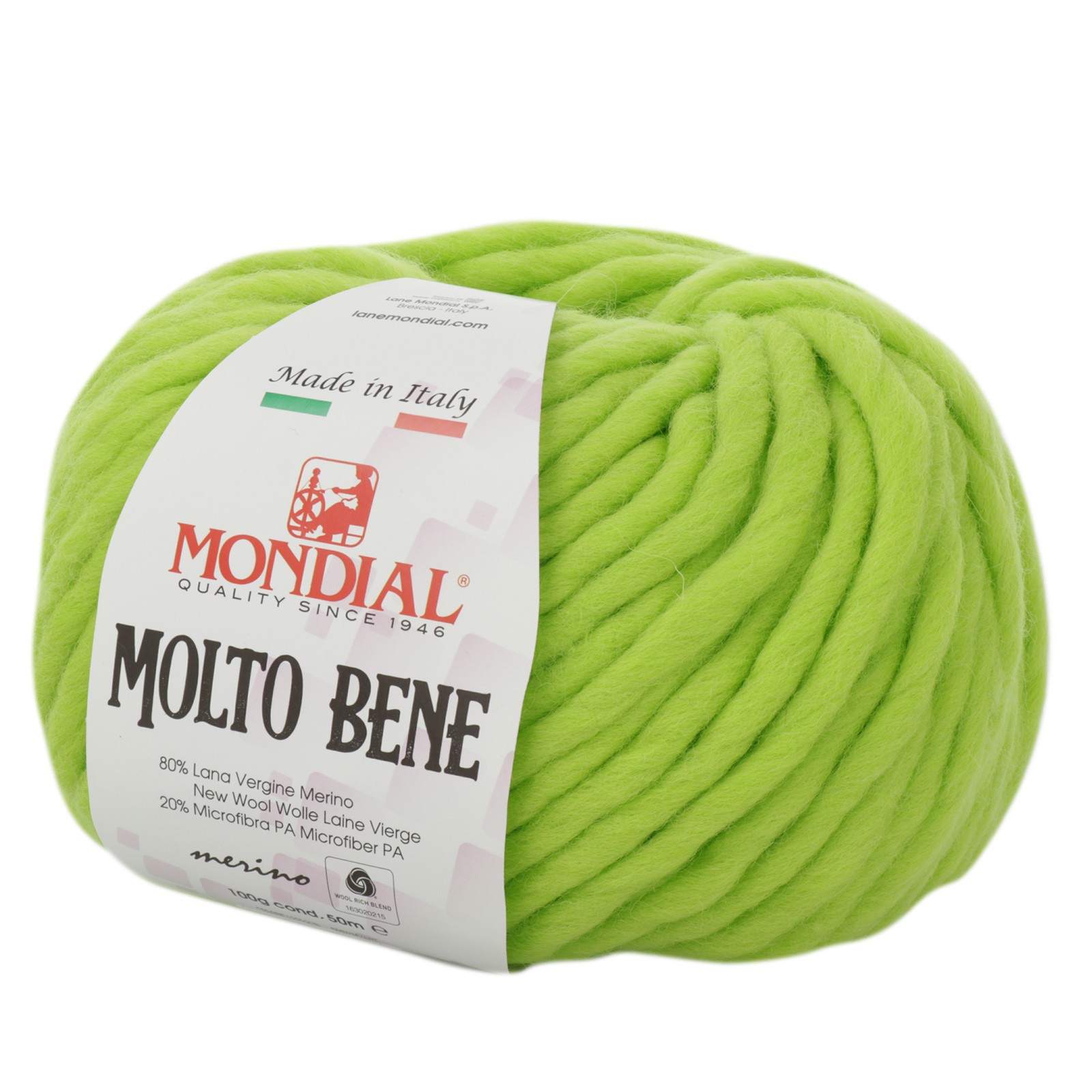 molto bene mondial - grün fluo (972) - 100gr (50mt) | 1st