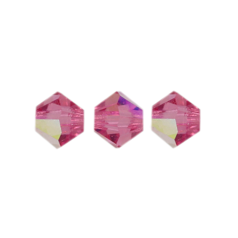 bicone preciosa rose ab 4mm | 40pc